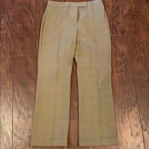 Brown pants with turquoise